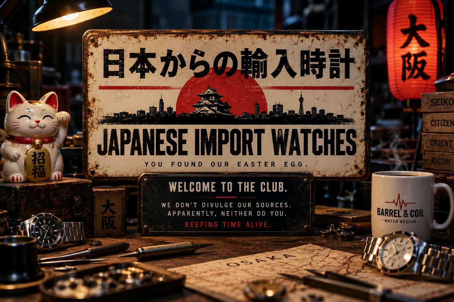 Japanese Import Watches Easter egg artwork